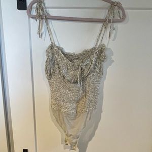 free people intimates flowery body suit size medium